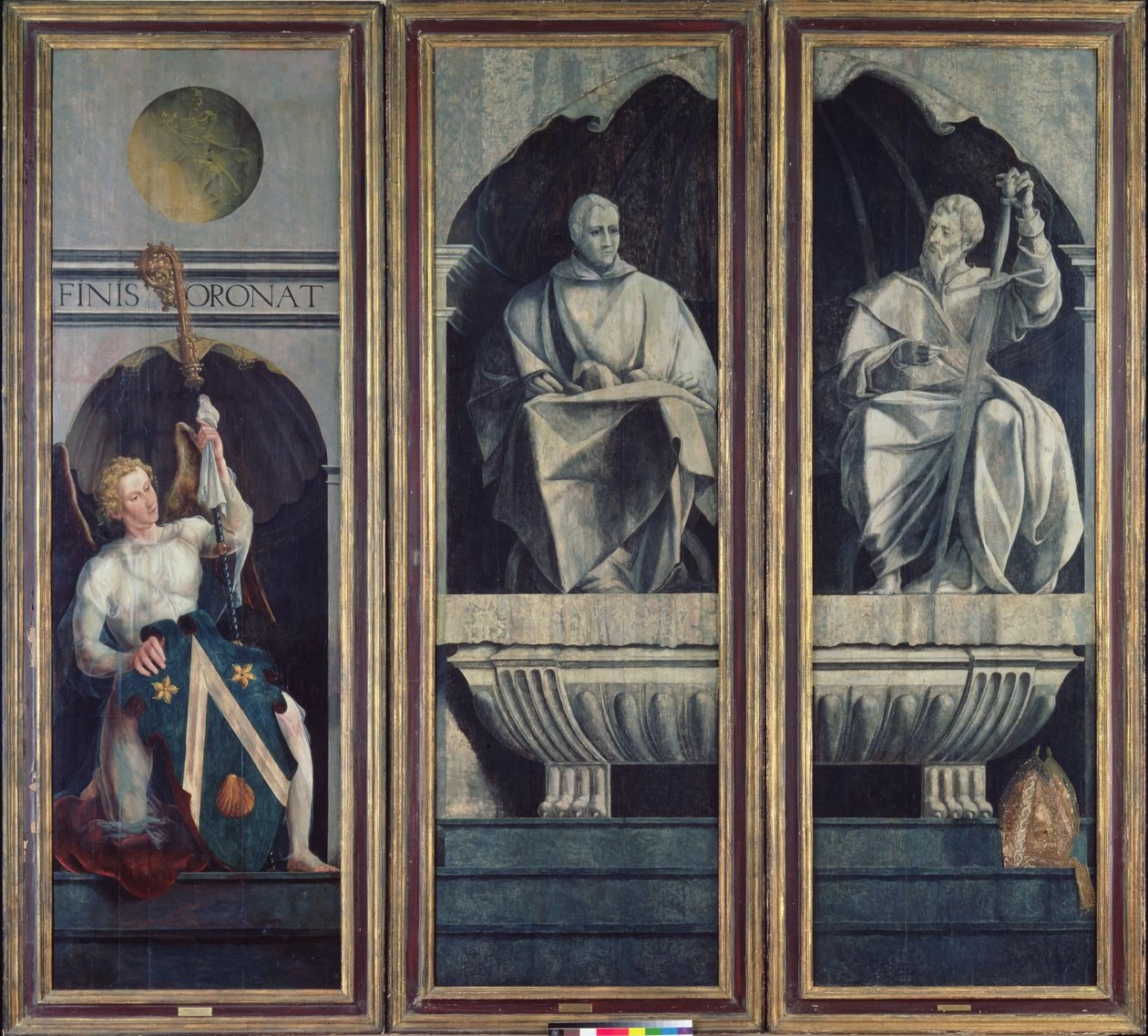 Angelo che presenta San Stefano e San Giacomo Maggiore con le armi di Jacques Coëne, abate di Marchiennes, dal Polittico di San Stefano e San Giacomo Maggiore